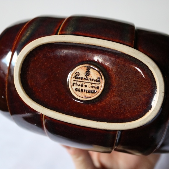 ROSENTHAL Studio Line Design Max Fussl Fan Vase 1970s 100 Years Signed Ceramics - Picture 5 of 7